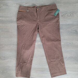Lauren Ralph Lauren Brown Straight-Leg Pants